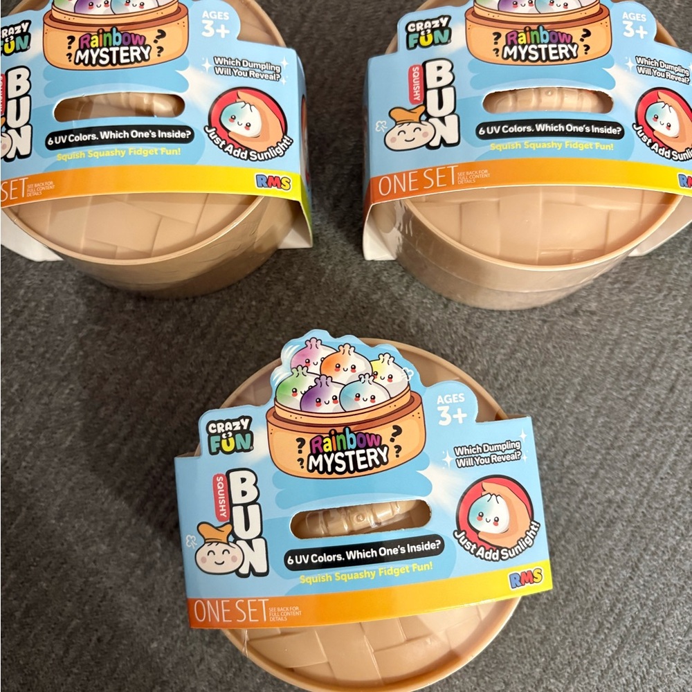Rainbow Mystery Squishy Dumpling Toy - Beige